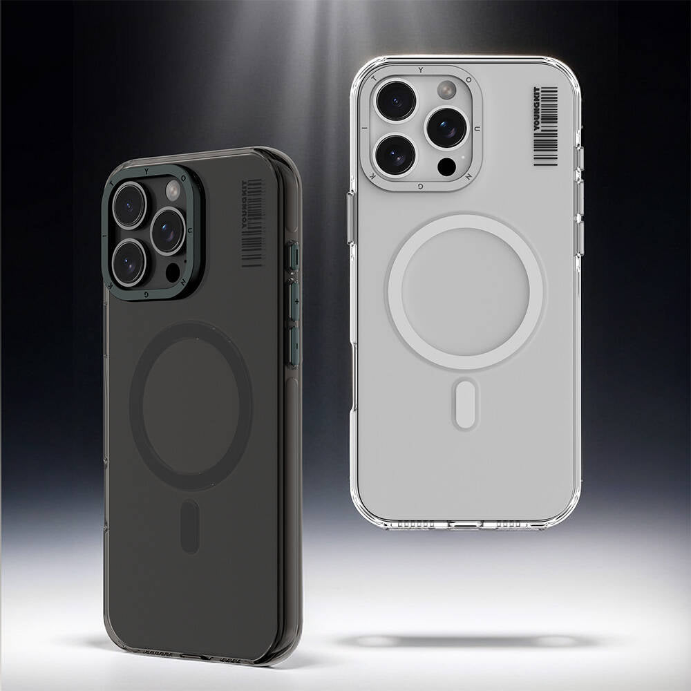 iPhone 16 Pro Max Kılıf M-safe Şarj Özellikli Şeffaf Youngkit Crystal Shield Serisi Kılıf