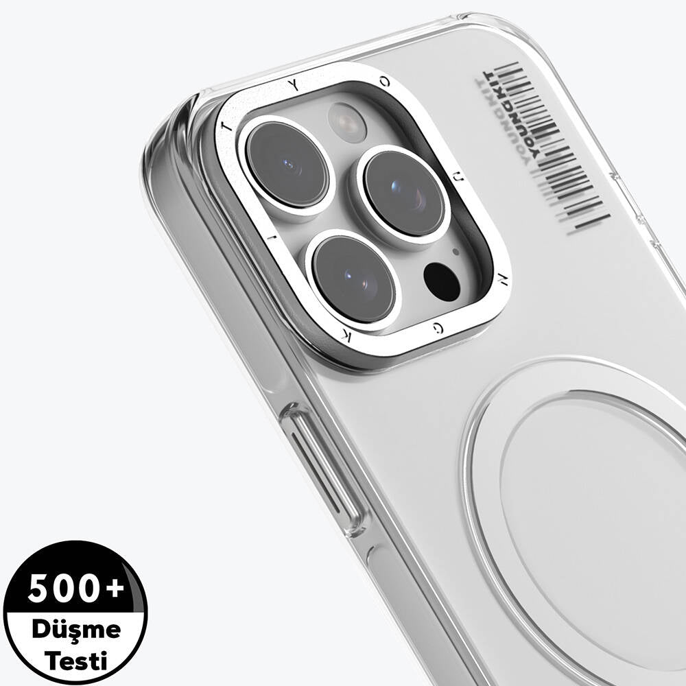 iPhone 16 Pro Max Kılıf M-safe Şarj Özellikli Şeffaf Youngkit Crystal Shield Serisi Kılıf