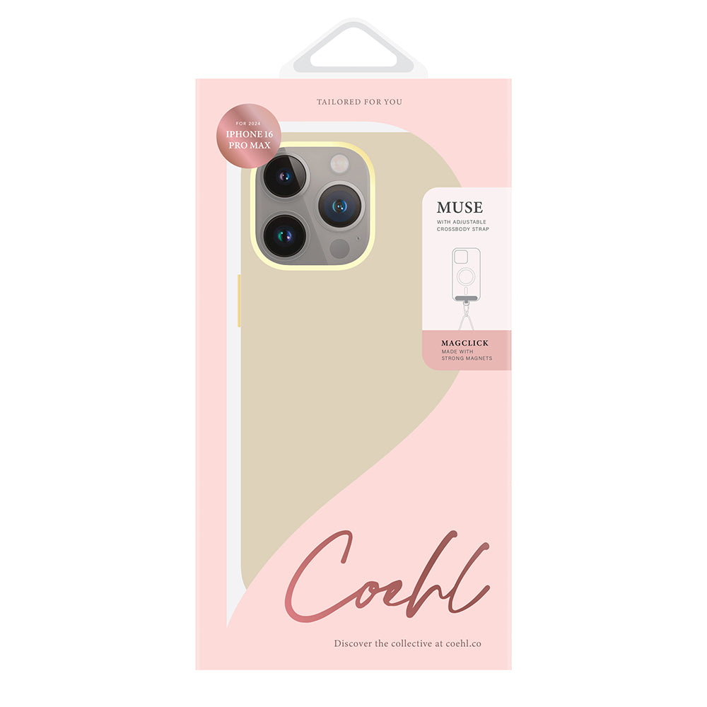 iPhone 16 Pro Max Kılıf M-safe Şarj Özellikli Soft Arka Yüzey Askı İpli Coehl Muse Kılıf
