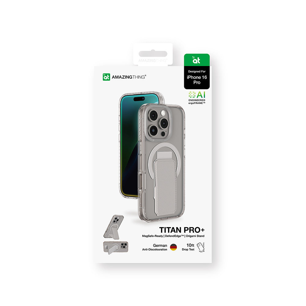 iPhone 16 Pro Max Kılıf M-safe Şarj Özellikli Standlı Amazingthing Titan Pro Plus Kılıf