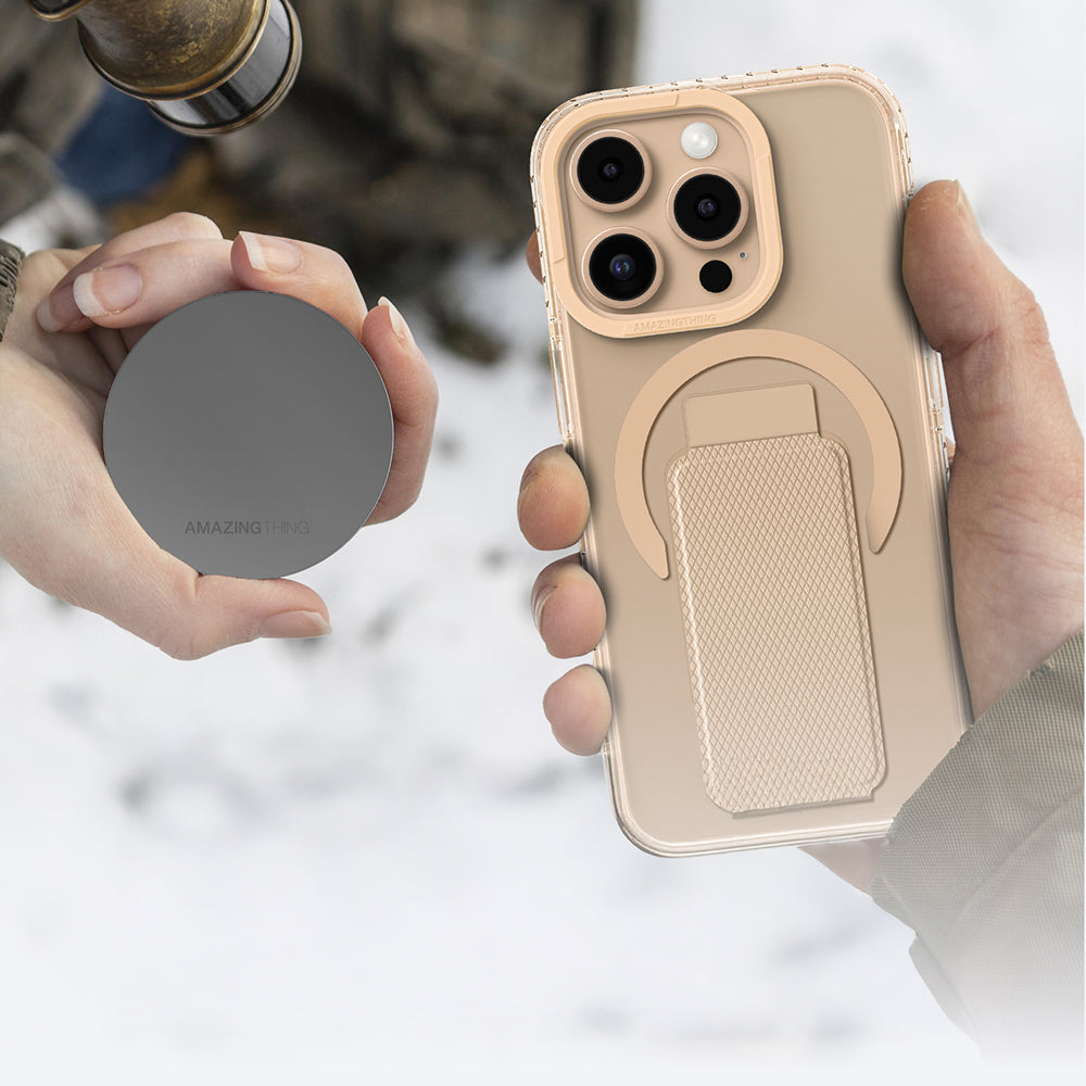 iPhone 16 Pro Max Kılıf M-safe Şarj Özellikli Standlı Amazingthing Titan Pro Plus Kılıf