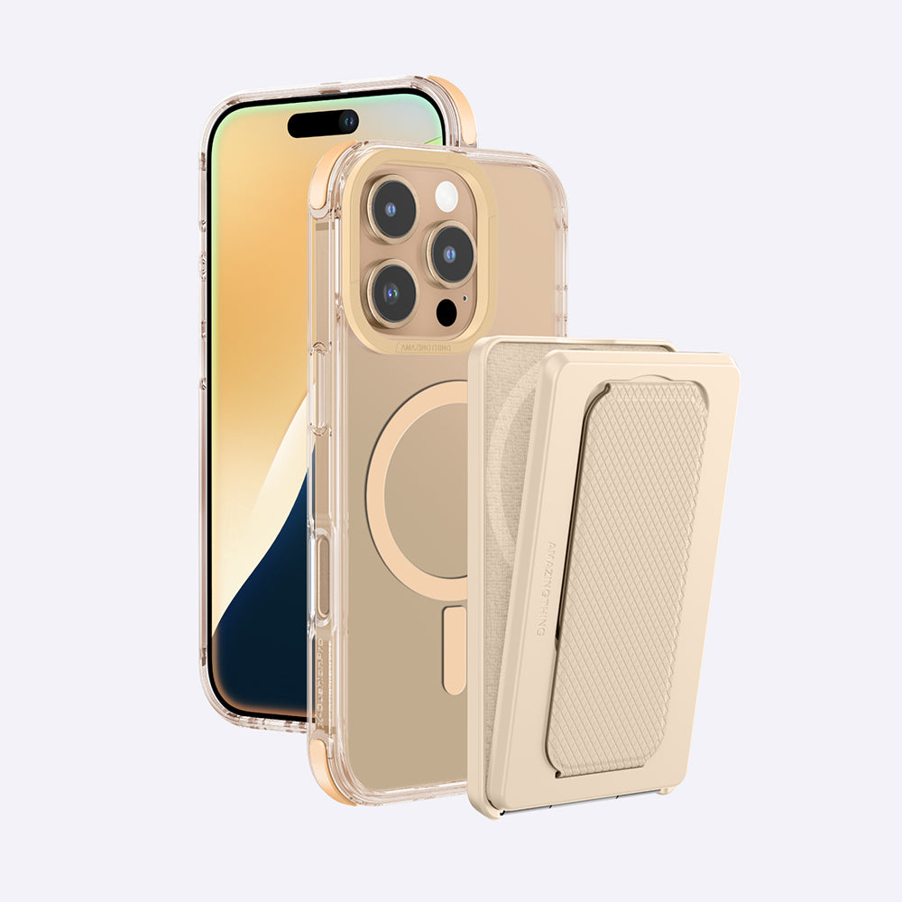 iPhone 16 Pro Max Kılıf M-safe Şarj Özellikli Standlı Set Amazingthing Omni Adventure Serisi Kılıf