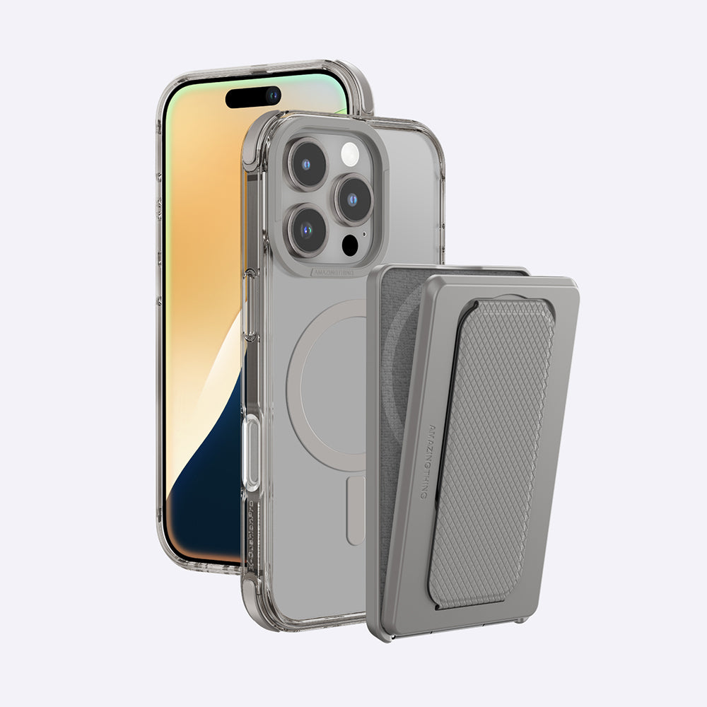 iPhone 16 Pro Max Kılıf M-safe Şarj Özellikli Standlı Set Amazingthing Omni Adventure Serisi Kılıf