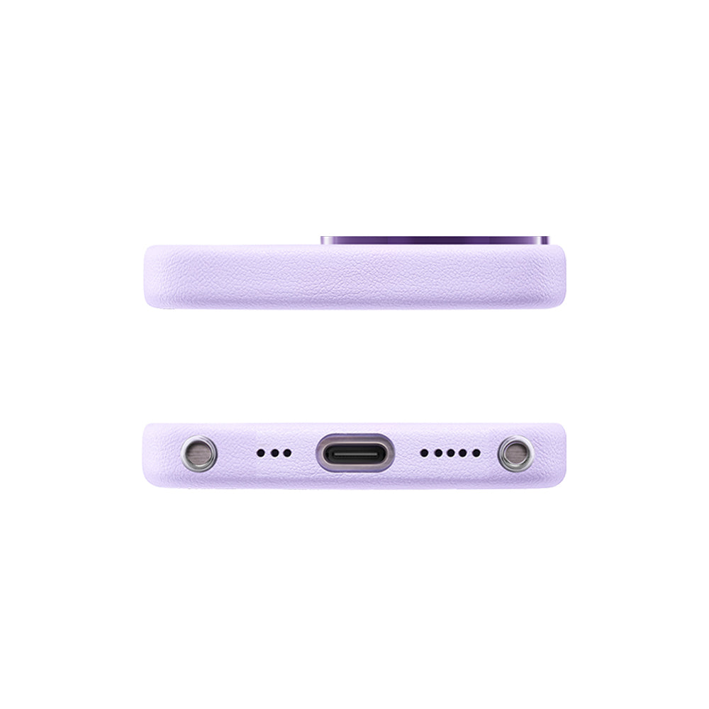 iPhone 16 Pro Max Kılıf M-safe Şarj Özellikli Standlı Suni Deri Tasarımlı Pynana Dancing Circle Serisi Kılıf