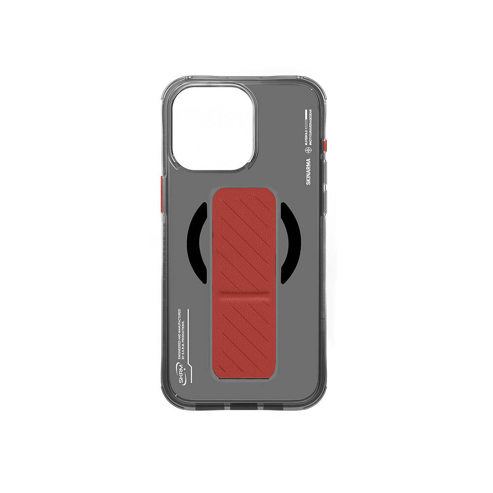 iPhone 16 Pro Max Kılıf M-safe Şarj Özellikli Teknoloji Desenli Standlı Skinarma Axon Kılıf