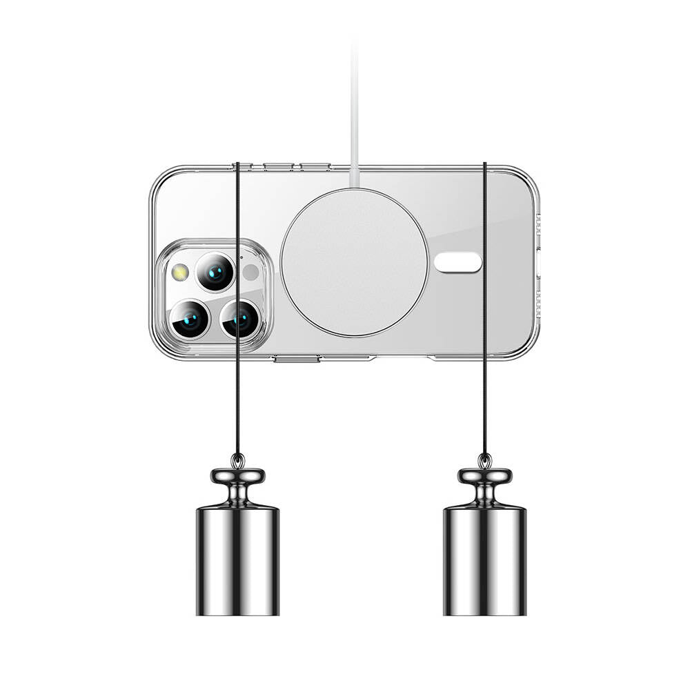 iPhone 16 Pro Max Kılıf M-safe Şarj Özellikli Transparan Sert PC Wlons Pita Kılıf