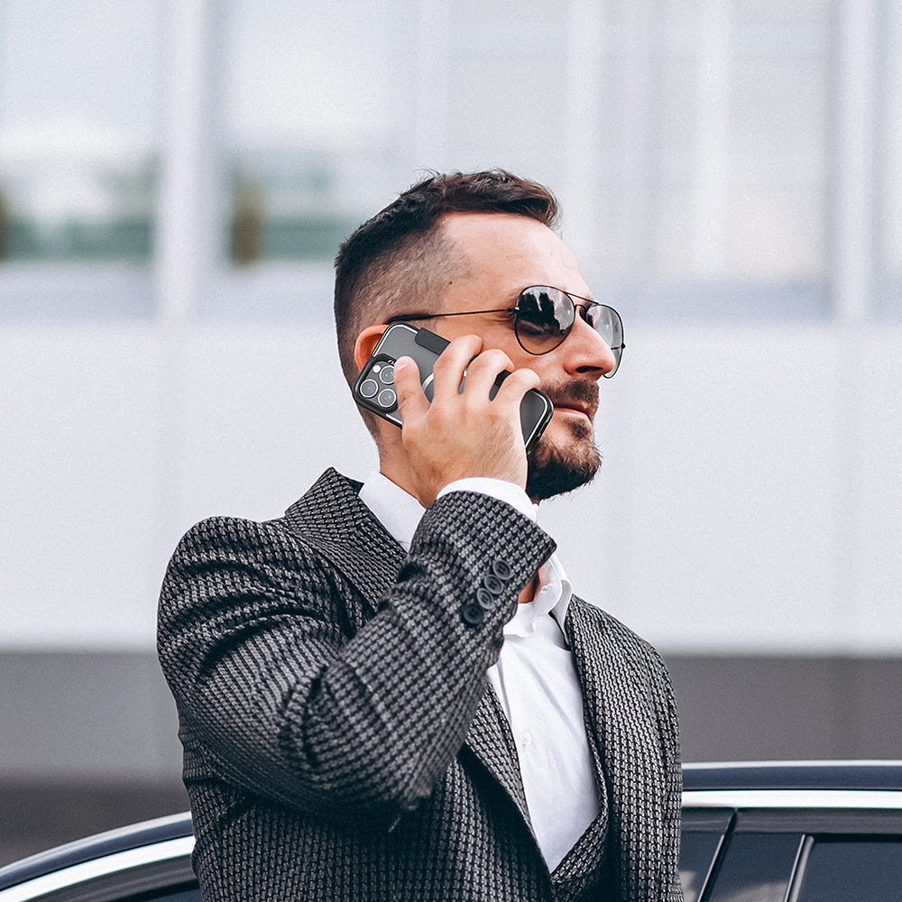 iPhone 16 Pro Max Kılıf M-safe Şarj Özellikli Vegan Deri Tasarımlı Şeffaf Arka Yüzey Kartlıklı Raptic Urban Folio Serisi Kılıf