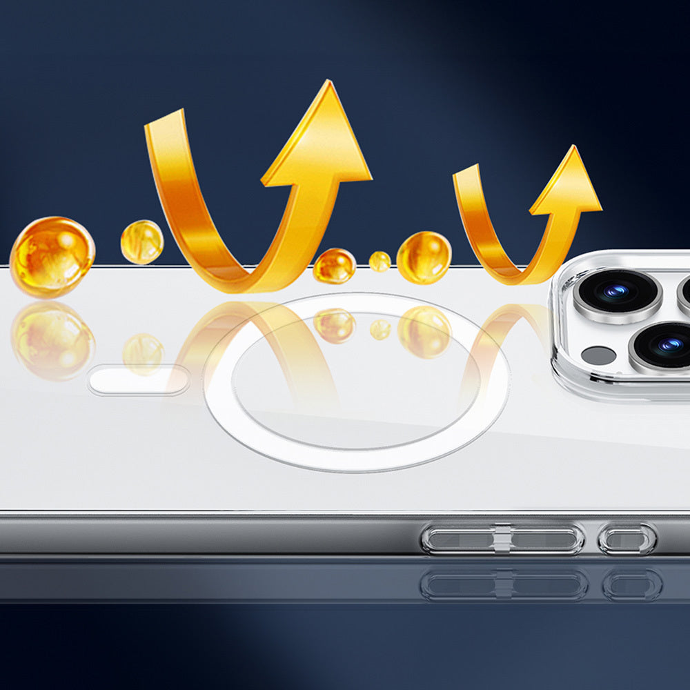 iPhone 16 Pro Max Kılıf M-safe Şarj Özellikli Wiwu YXK-207 Invisible Pro Sert PC Kılıf
