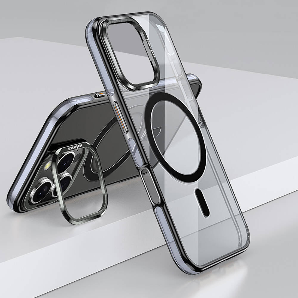 iPhone 16 Pro Max Kılıf M-safe Şarj Özellikli Wlons Standlı Efsane Kılıf