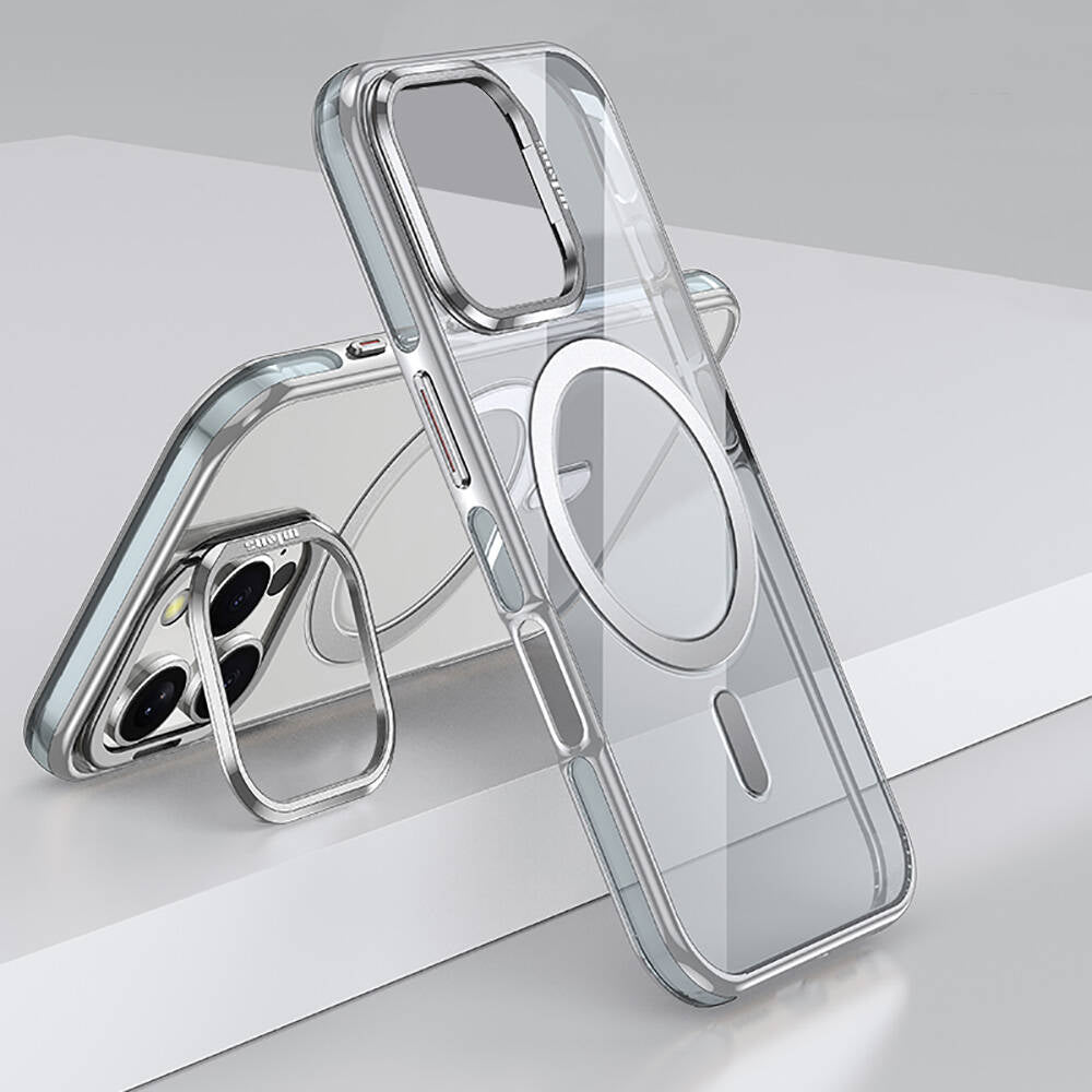 iPhone 16 Pro Max Kılıf M-safe Şarj Özellikli Wlons Standlı Efsane Kılıf