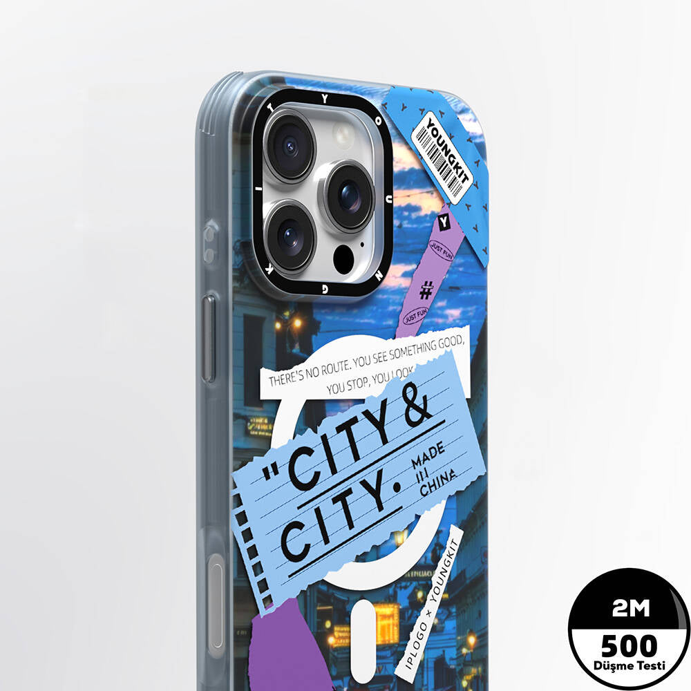 iPhone 16 Pro Max Kılıf M-safe Şarj Özellikli Youngkit A-City Serisi Kılıf