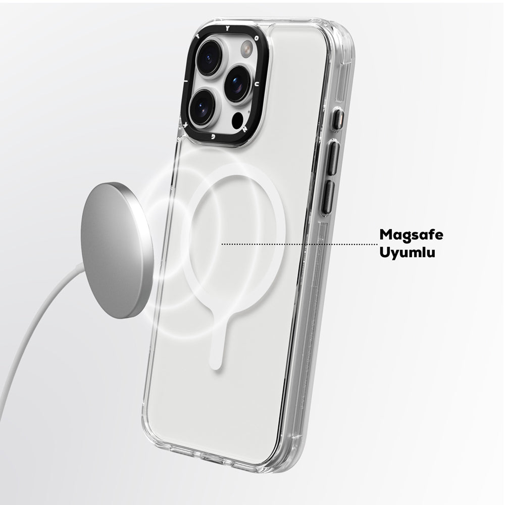 iPhone 16 Pro Max Kılıf M-safe Şarj Özellikli YoungKit Crystal Color Serisi Kılıf