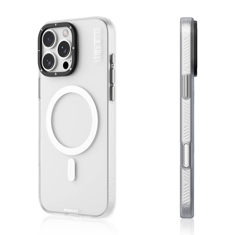 iPhone 16 Pro Max Kılıf M-safe Şarj Özellikli Youngkit Hidden Sand Serisi Kılıf