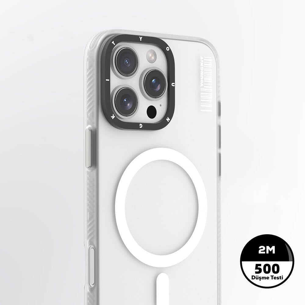 iPhone 16 Pro Max Kılıf M-safe Şarj Özellikli Youngkit Hidden Sand Serisi Kılıf
