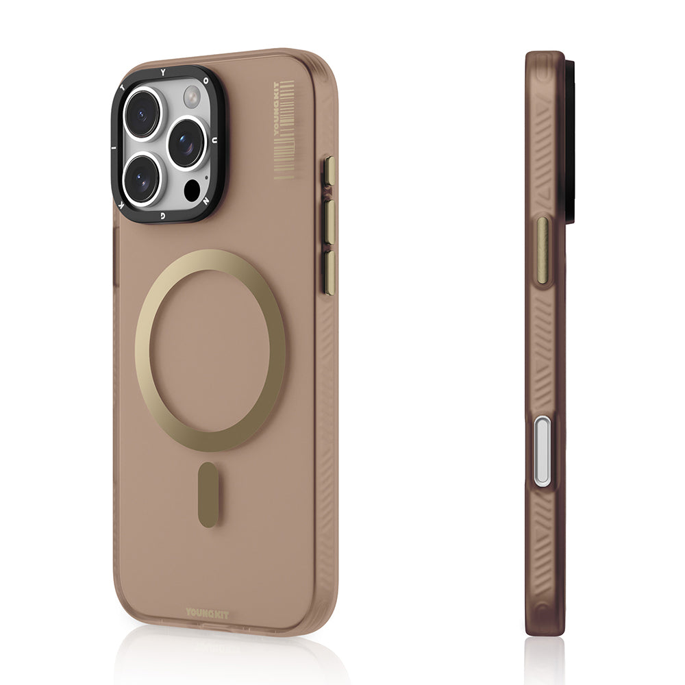 iPhone 16 Pro Max Kılıf M-safe Şarj Özellikli Youngkit Hidden Sand Serisi Kılıf