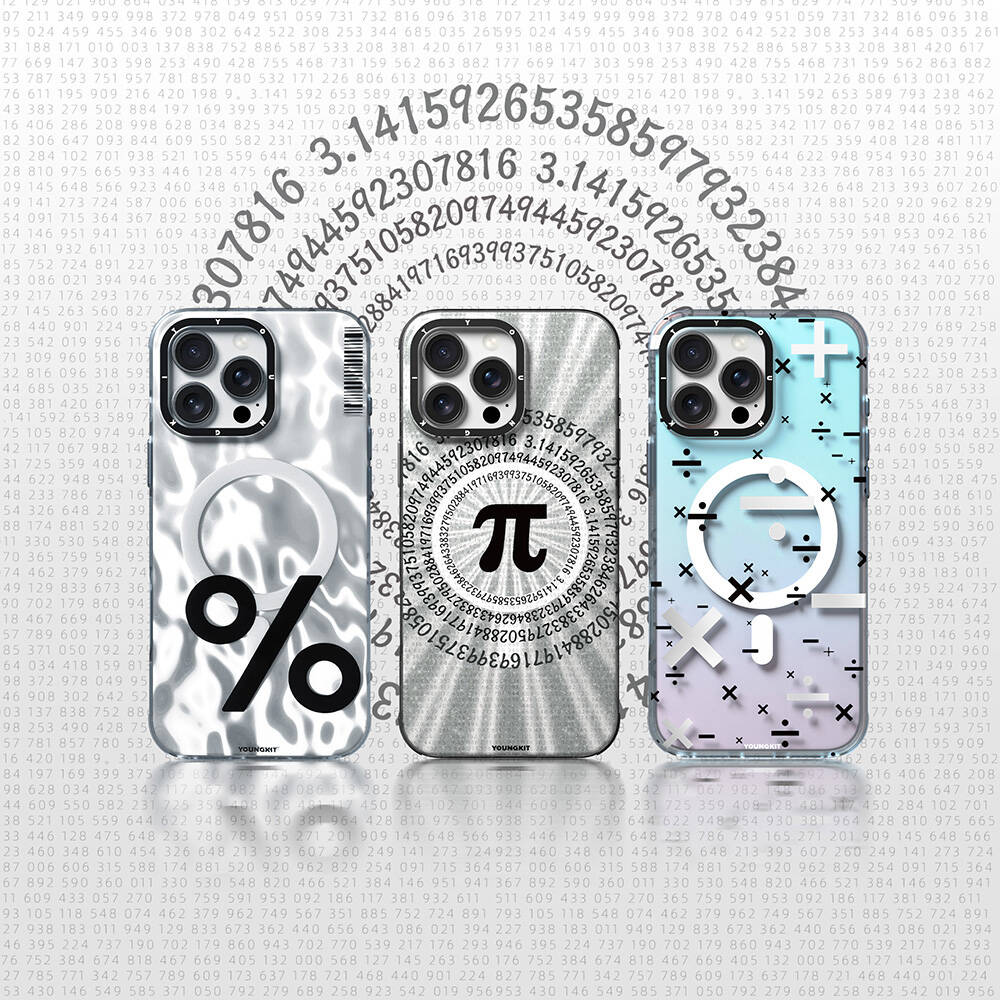 iPhone 16 Pro Max Kılıf M-safe Şarj Özellikli Youngkit Mathematical Serisi Kılıf