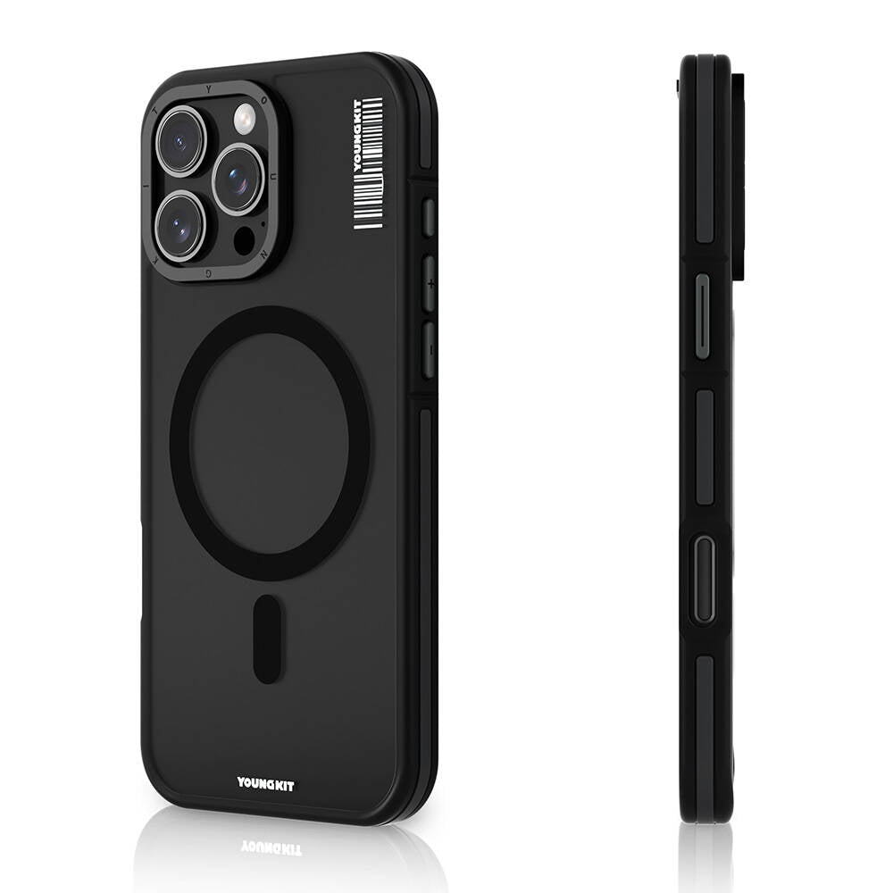 iPhone 16 Pro Max Kılıf M-safe Şarj Özellikli Youngkit Rock Sand Serisi Kılıf