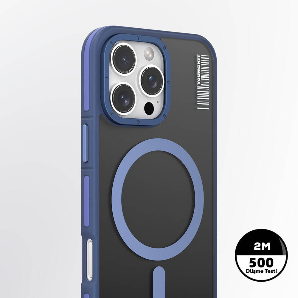 iPhone 16 Pro Max Kılıf M-safe Şarj Özellikli Youngkit Rock Sand Serisi Kılıf