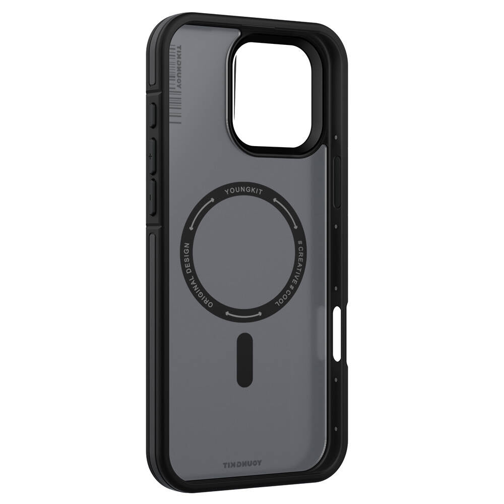 iPhone 16 Pro Max Kılıf M-safe Şarj Özellikli Youngkit Rock Sand Serisi Kılıf