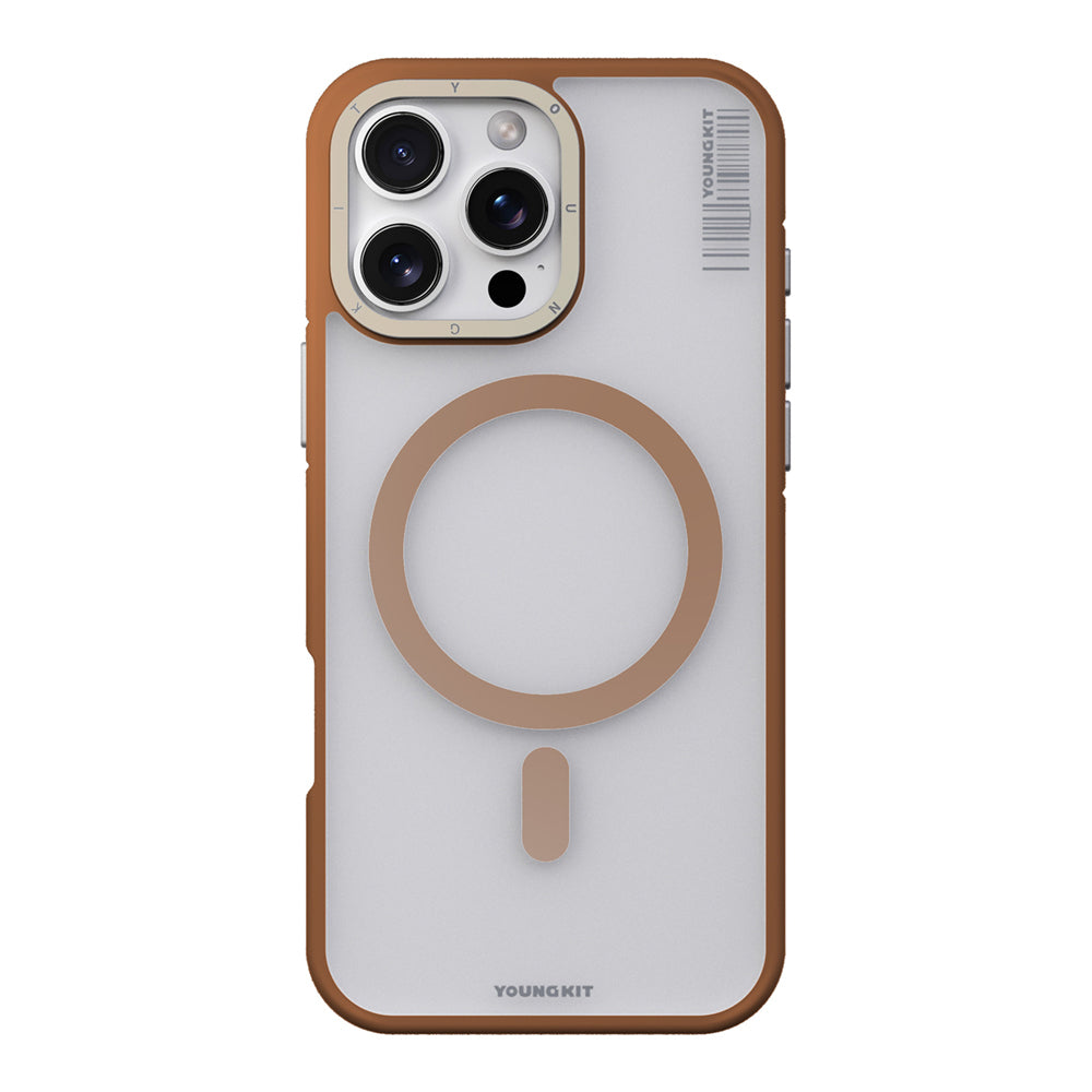 iPhone 16 Pro Max Kılıf M-safe Şarj Özellikli Youngkit Rock Sand Serisi Kılıf