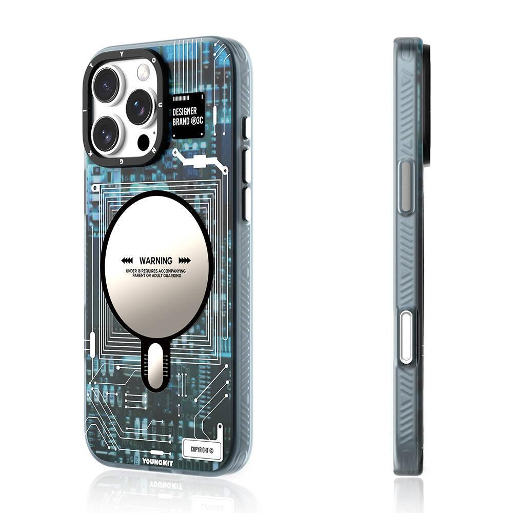 iPhone 16 Pro Max Kılıf M-safe Şarj Özellikli Youngkit Technology Serisi Kılıf