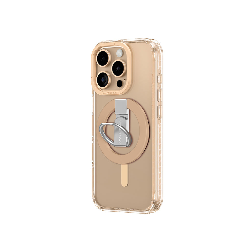 iPhone 16 Pro Max Kılıf M-safe Şarj Özellikli Yüzük Standlı Amazingthing Titan Pro Serisi Kılıf