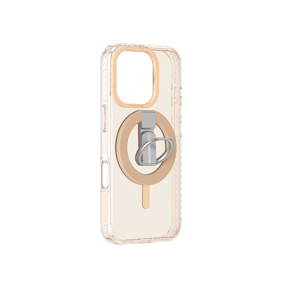 iPhone 16 Pro Max Kılıf M-safe Şarj Özellikli Yüzük Standlı Amazingthing Titan Pro Serisi Kılıf