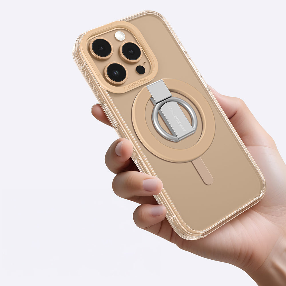 iPhone 16 Pro Max Kılıf M-safe Şarj Özellikli Yüzük Standlı Amazingthing Titan Pro Serisi Kılıf