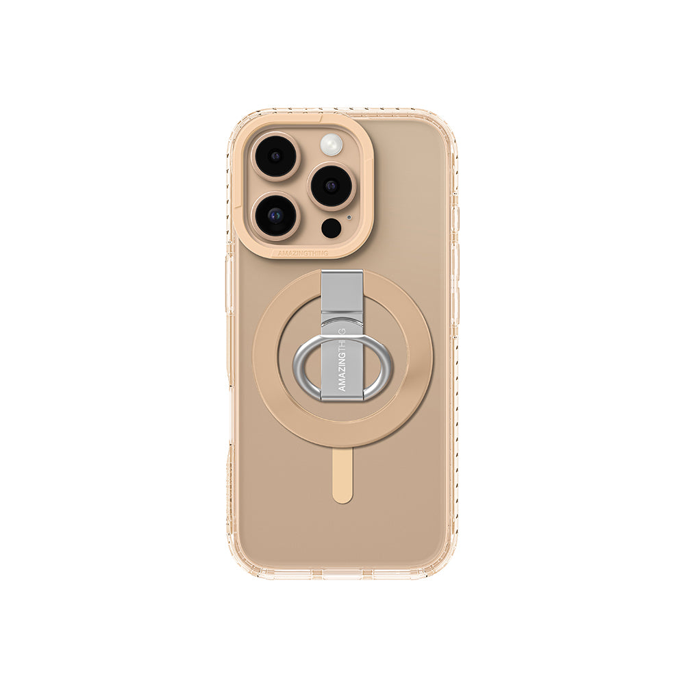 iPhone 16 Pro Max Kılıf M-safe Şarj Özellikli Yüzük Standlı Amazingthing Titan Pro Serisi Kılıf
