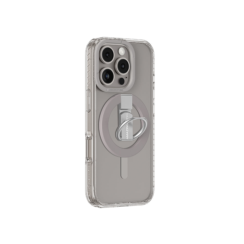 iPhone 16 Pro Max Kılıf M-safe Şarj Özellikli Yüzük Standlı Amazingthing Titan Pro Serisi Kılıf