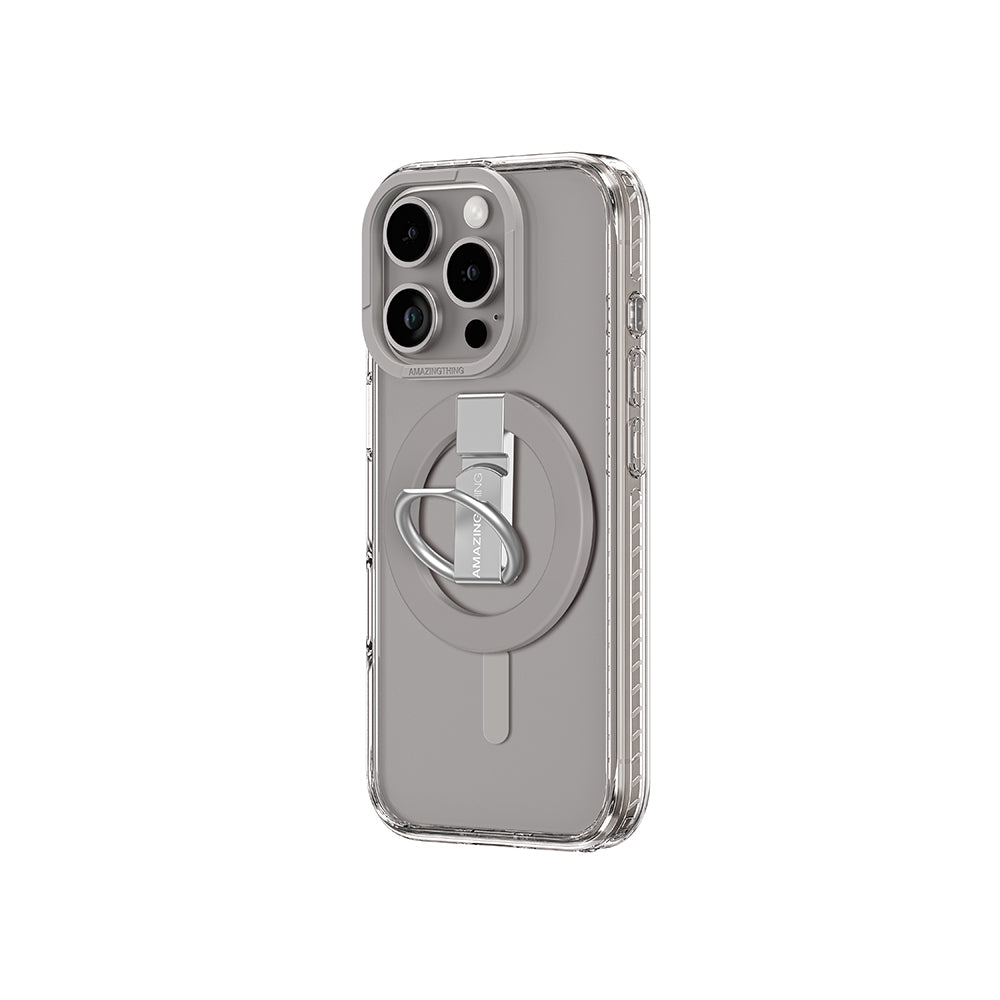 iPhone 16 Pro Max Kılıf M-safe Şarj Özellikli Yüzük Standlı Amazingthing Titan Pro Serisi Kılıf