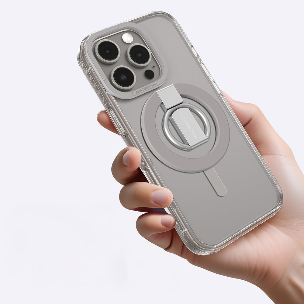 iPhone 16 Pro Max Kılıf M-safe Şarj Özellikli Yüzük Standlı Amazingthing Titan Pro Serisi Kılıf