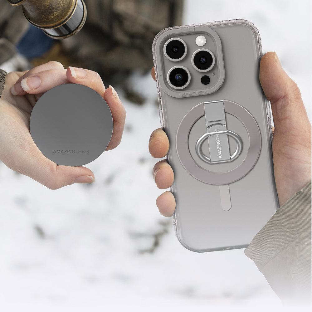 iPhone 16 Pro Max Kılıf M-safe Şarj Özellikli Yüzük Standlı Amazingthing Titan Pro Serisi Kılıf