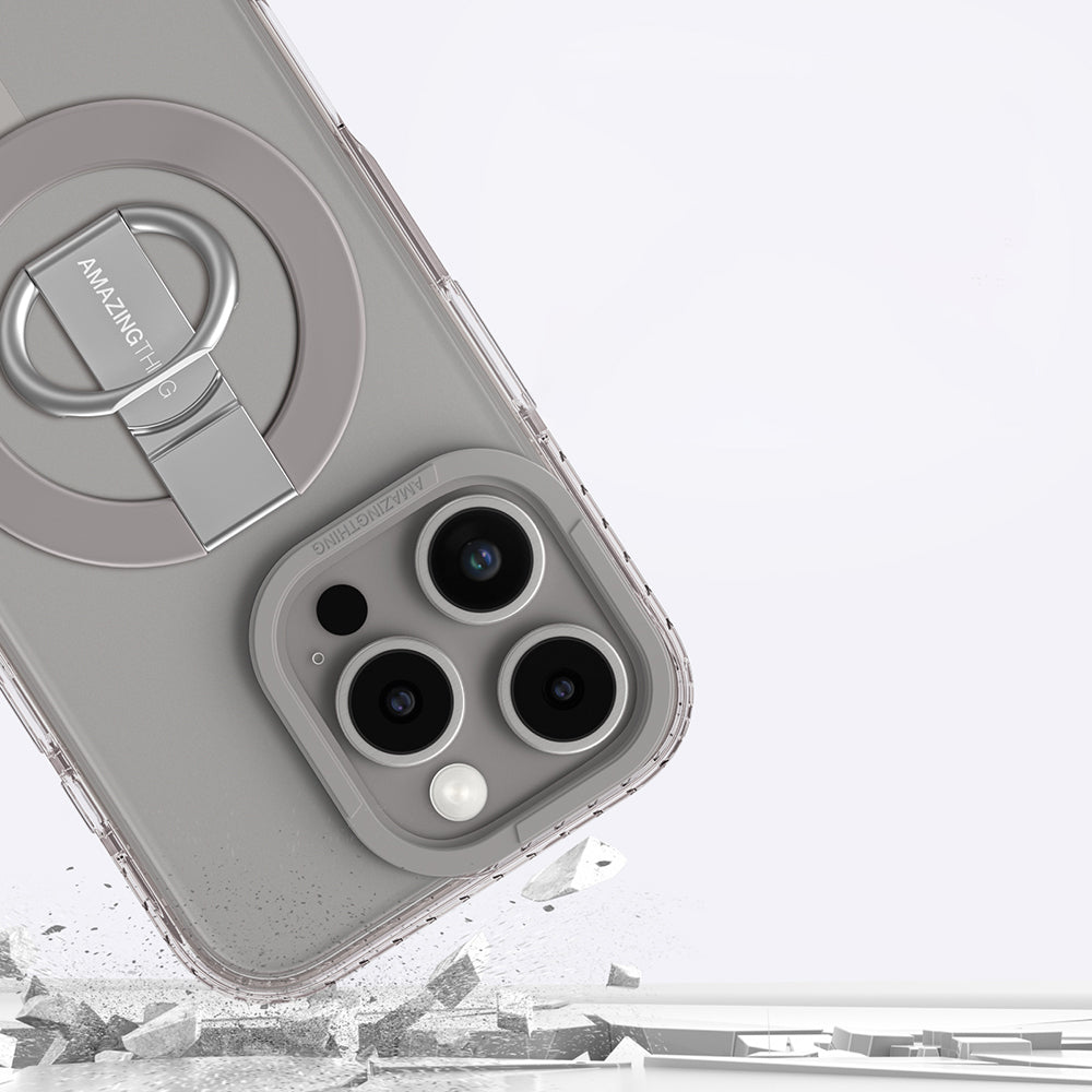 iPhone 16 Pro Max Kılıf M-safe Şarj Özellikli Yüzük Standlı Amazingthing Titan Pro Serisi Kılıf