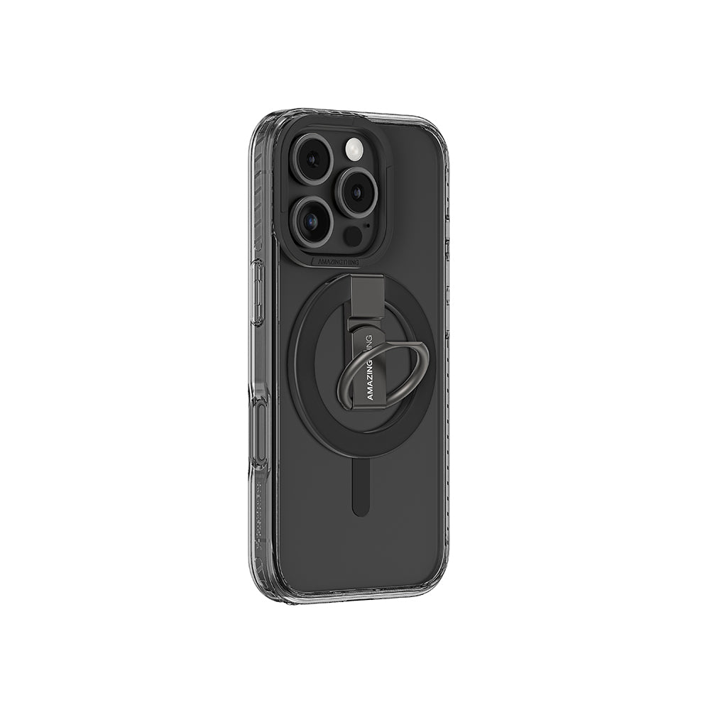 iPhone 16 Pro Max Kılıf M-safe Şarj Özellikli Yüzük Standlı Amazingthing Titan Pro Serisi Kılıf