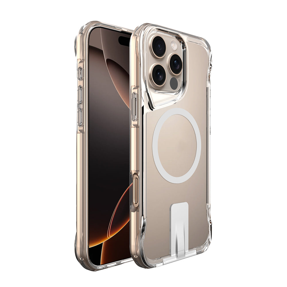 iPhone 16 Pro Max Kılıf M-safe Şarj Özellikli Zore T-Max Standlı Kılıf