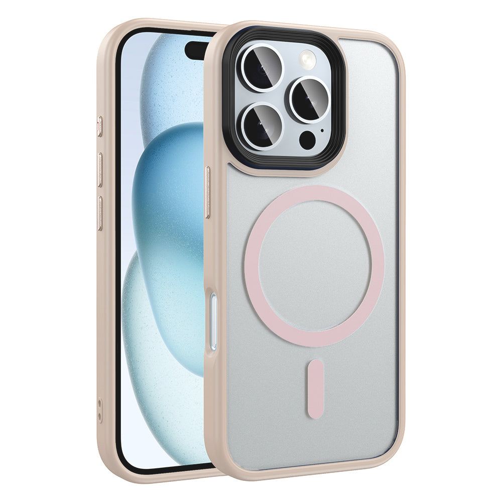 iPhone 16 Pro Max Kılıf Mat Arka Yüzey Wireless Şarj Özellikli Zore Flet M-safe Kılıf