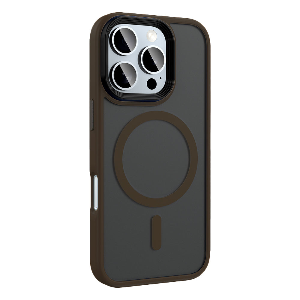 iPhone 16 Pro Max Kılıf Mat Arka Yüzey Wireless Şarj Özellikli Zore Flet M-safe Kılıf