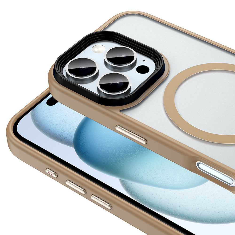 iPhone 16 Pro Max Kılıf Mat Arka Yüzey Wireless Şarj Özellikli Zore Flet M-safe Kılıf
