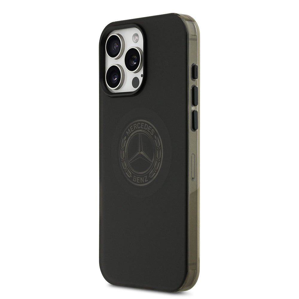 iPhone 16 Pro Max Kılıf Mercedes Benz Orijinal Lisanslı M-safe Şarj Özellikli Buzlu PC Nostaljik Yıldız Dizayn Kılıf