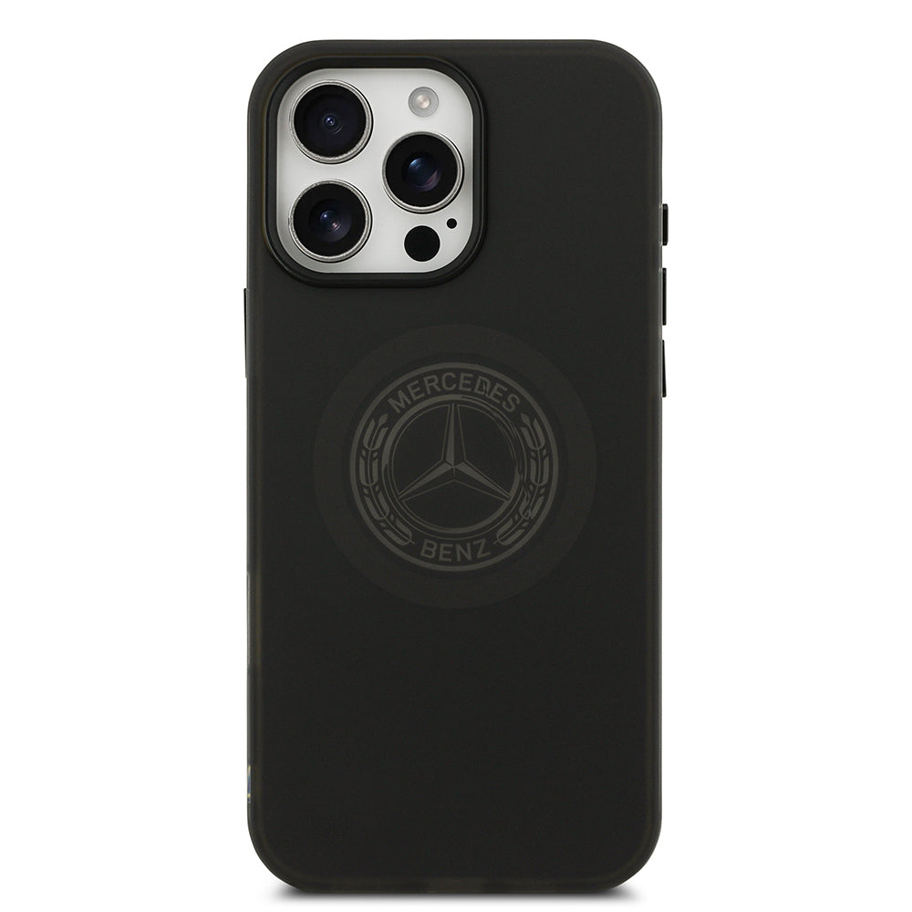 iPhone 16 Pro Max Kılıf Mercedes Benz Orijinal Lisanslı M-safe Şarj Özellikli Buzlu PC Nostaljik Yıldız Dizayn Kılıf