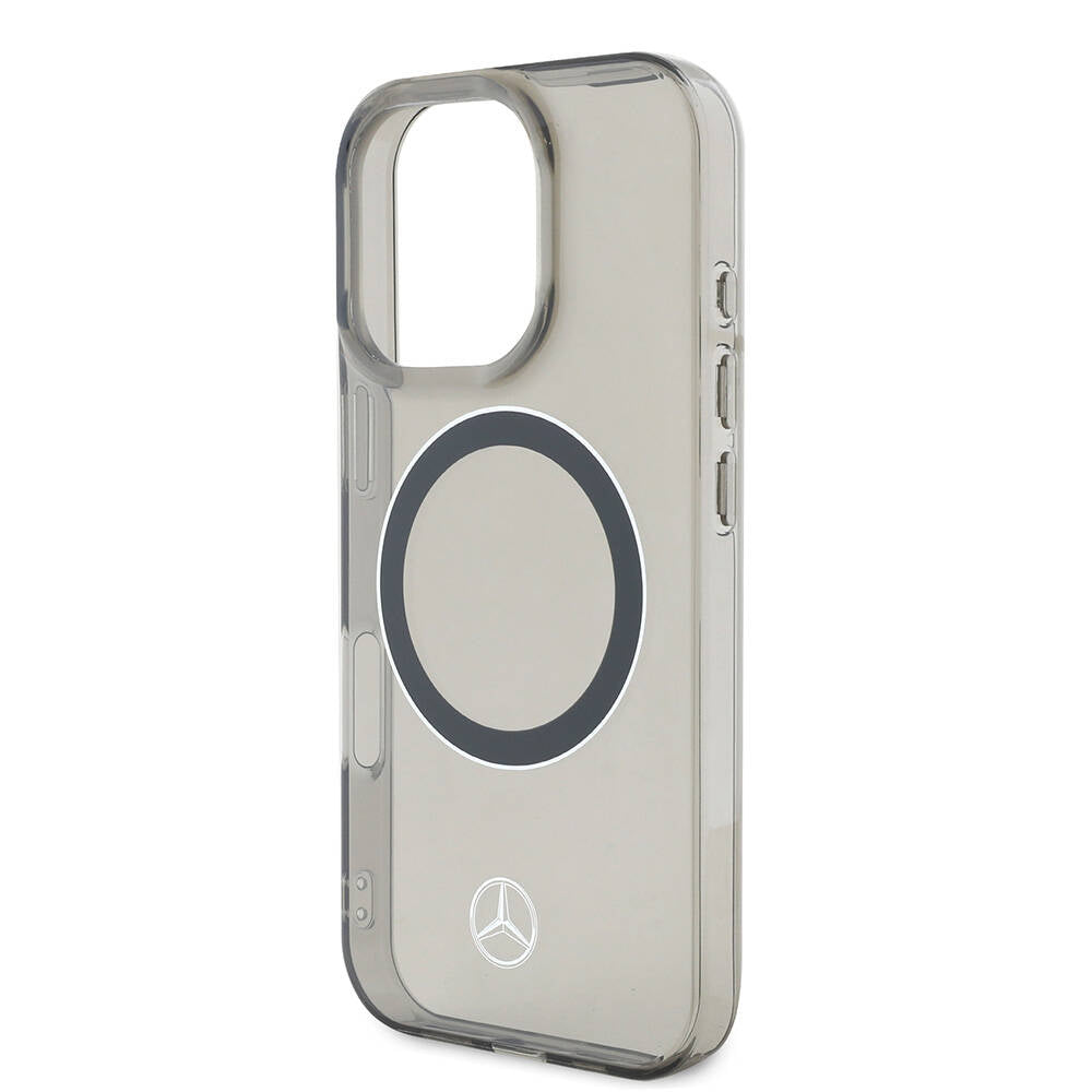 iPhone 16 Pro Max Kılıf Mercedes Benz orijinal Lisanslı M-safe Şarj Özellikli Saydam Yüzey Silver Ring Kılıf