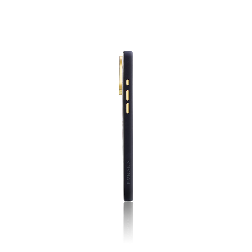 iPhone 16 Pro Max Kılıf Parlak Arka Yüzeyli Kabartma Tasarımlı Kapitone Pynana Metal Diamond Serisi Kılıf