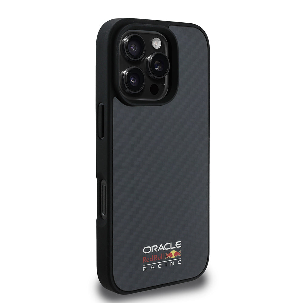 iPhone 16 Pro Max Kılıf Redbull Orijinal Lisanslı M-safe Şarj Özellikli Karbon Fiber Tasarımlı Parlayan Logolu Kılıf