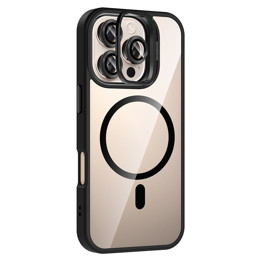 iPhone 16 Pro Max Kılıf Standlı ve Kamera Lens Hediyeli M-Safe Şarj Özellikli Zore Etro Kılıf