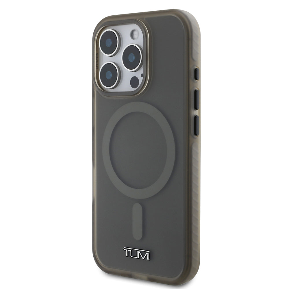 iPhone 16 Pro Max Kılıf TUMI Orijinal Lisanslı M-safe Şarj Özellikli Airbagli Buzlu Transparan Kılıf