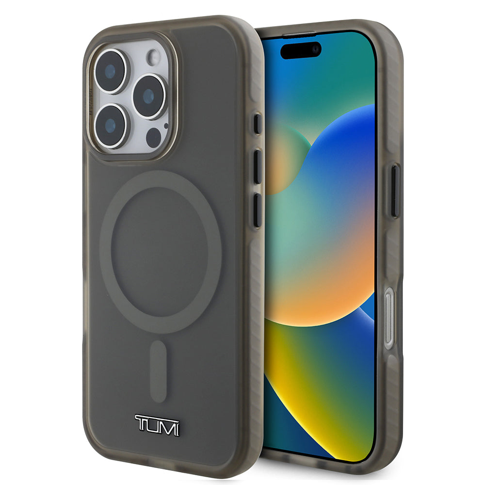 iPhone 16 Pro Max Kılıf TUMI Orijinal Lisanslı M-safe Şarj Özellikli Airbagli Buzlu Transparan Kılıf