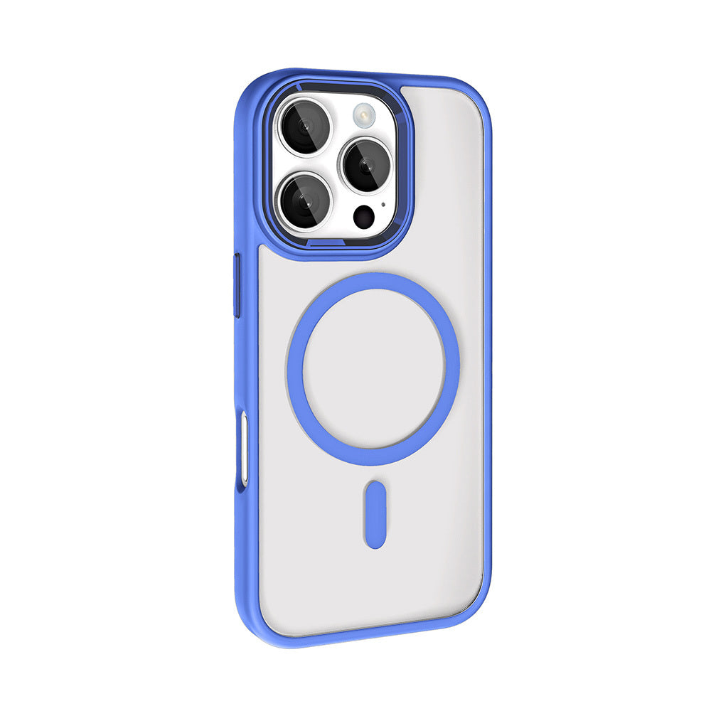 iPhone 16 Pro Max Kılıf Wireless Şarj Özellikli Zore Krom M-safe Silikon Kılıf