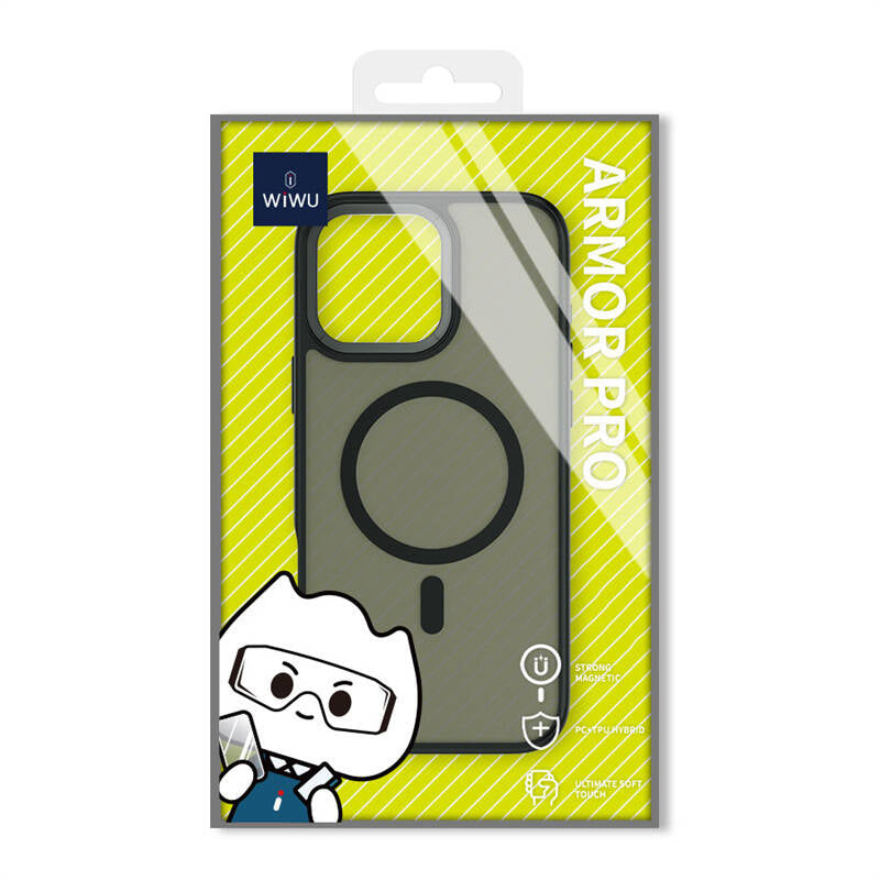 iPhone 16 Pro Max Kılıf Wiwu FGG-012 ArmorPro Serisi M-safe Şarj Özellikli Parmak İzi Bırakmayan Kılıf