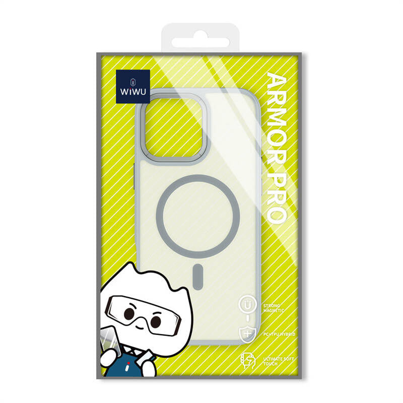 iPhone 16 Pro Max Kılıf Wiwu FGG-012 ArmorPro Serisi M-safe Şarj Özellikli Parmak İzi Bırakmayan Kılıf